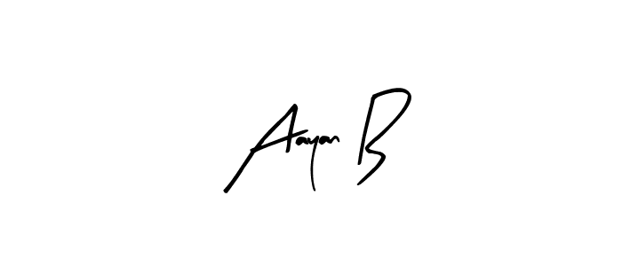 Aayan B stylish signature style. Best Handwritten Sign (Arty Signature) for my name. Handwritten Signature Collection Ideas for my name Aayan B. Aayan B signature style 8 images and pictures png