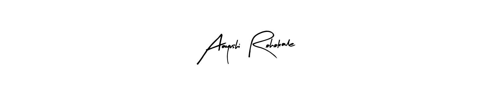 It looks lik you need a new signature style for name Aayushi Rohokale. Design unique handwritten (Arty Signature) signature with our free signature maker in just a few clicks. Aayushi Rohokale signature style 8 images and pictures png