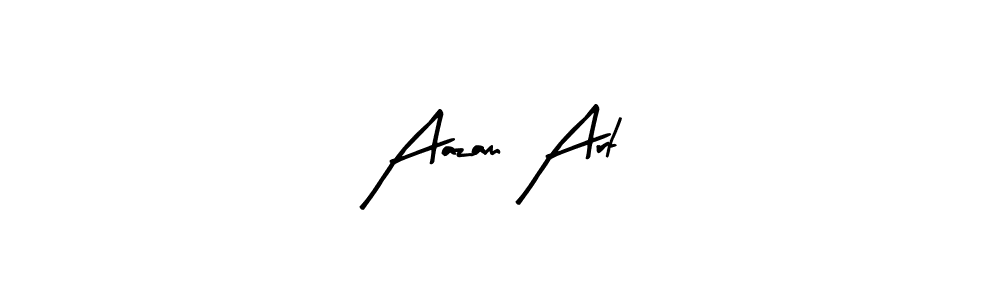 Create a beautiful signature design for name Aazam Art . With this signature (Arty Signature) fonts, you can make a handwritten signature for free. Aazam Art  signature style 8 images and pictures png