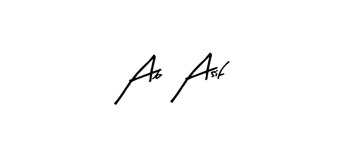 You should practise on your own different ways (Arty Signature) to write your name (Ab Asif) in signature. don't let someone else do it for you. Ab Asif signature style 8 images and pictures png