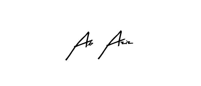 How to make Ab Aziz signature? Arty Signature is a professional autograph style. Create handwritten signature for Ab Aziz name. Ab Aziz signature style 8 images and pictures png