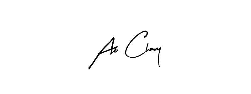 How to make Ab Chary name signature. Use Arty Signature style for creating short signs online. This is the latest handwritten sign. Ab Chary signature style 8 images and pictures png