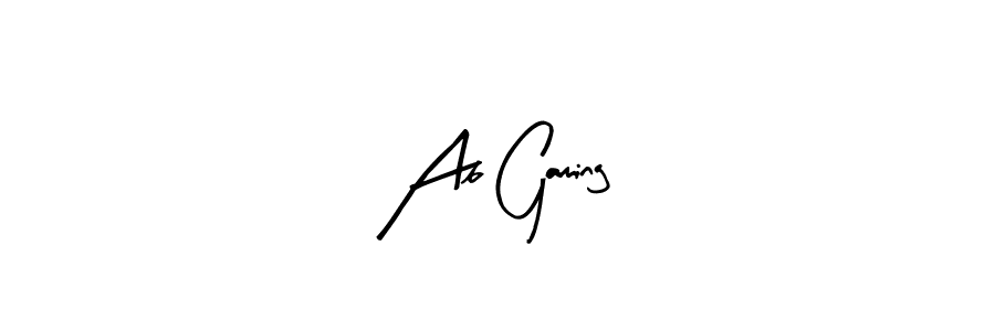 Make a beautiful signature design for name Ab Gaming. With this signature (Arty Signature) style, you can create a handwritten signature for free. Ab Gaming signature style 8 images and pictures png
