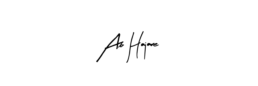 Also we have Ab Hajare name is the best signature style. Create professional handwritten signature collection using Arty Signature autograph style. Ab Hajare signature style 8 images and pictures png