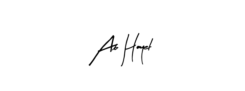 Use a signature maker to create a handwritten signature online. With this signature software, you can design (Arty Signature) your own signature for name Ab Hayet. Ab Hayet signature style 8 images and pictures png