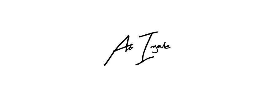 The best way (Arty Signature) to make a short signature is to pick only two or three words in your name. The name Ab Ingale include a total of six letters. For converting this name. Ab Ingale signature style 8 images and pictures png