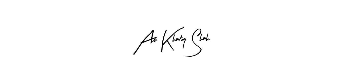 Design your own signature with our free online signature maker. With this signature software, you can create a handwritten (Arty Signature) signature for name Ab Khaliq Shah. Ab Khaliq Shah signature style 8 images and pictures png