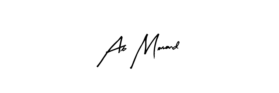 Arty Signature is a professional signature style that is perfect for those who want to add a touch of class to their signature. It is also a great choice for those who want to make their signature more unique. Get Ab Momand name to fancy signature for free. Ab Momand signature style 8 images and pictures png