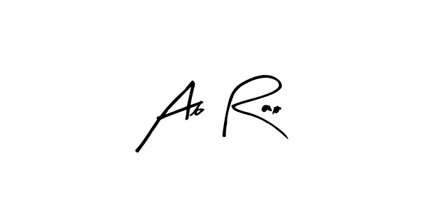 Create a beautiful signature design for name Ab Rao. With this signature (Arty Signature) fonts, you can make a handwritten signature for free. Ab Rao signature style 8 images and pictures png