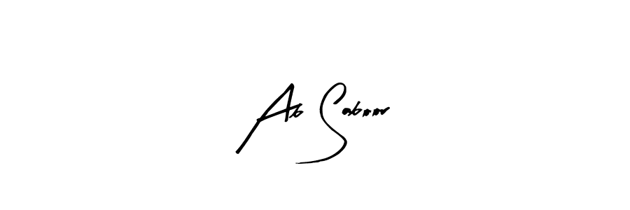How to make Ab Saboor name signature. Use Arty Signature style for creating short signs online. This is the latest handwritten sign. Ab Saboor signature style 8 images and pictures png