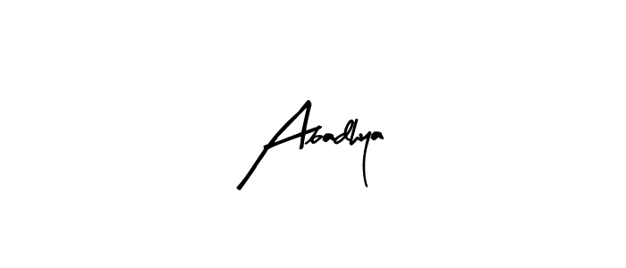 Create a beautiful signature design for name Abadhya. With this signature (Arty Signature) fonts, you can make a handwritten signature for free. Abadhya signature style 8 images and pictures png