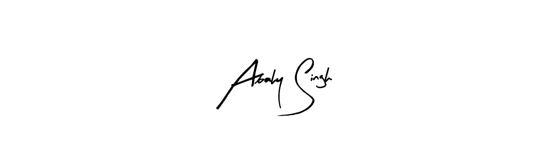 How to make Abahy Singh name signature. Use Arty Signature style for creating short signs online. This is the latest handwritten sign. Abahy Singh signature style 8 images and pictures png