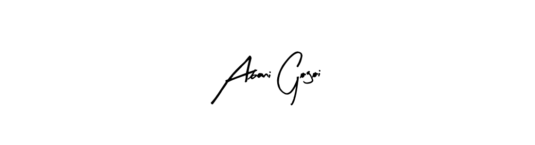 Create a beautiful signature design for name Abani Gogoi. With this signature (Arty Signature) fonts, you can make a handwritten signature for free. Abani Gogoi signature style 8 images and pictures png