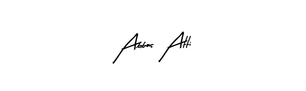 Create a beautiful signature design for name Abbas Atti. With this signature (Arty Signature) fonts, you can make a handwritten signature for free. Abbas Atti signature style 8 images and pictures png