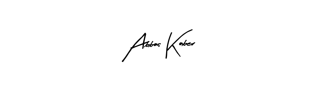 Similarly Arty Signature is the best handwritten signature design. Signature creator online .You can use it as an online autograph creator for name Abbas Kaber. Abbas Kaber signature style 8 images and pictures png