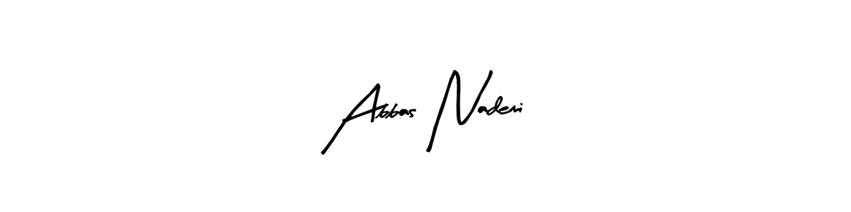 Use a signature maker to create a handwritten signature online. With this signature software, you can design (Arty Signature) your own signature for name Abbas Nademi. Abbas Nademi signature style 8 images and pictures png