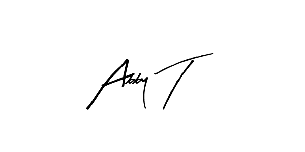 Also You can easily find your signature by using the search form. We will create Abby T name handwritten signature images for you free of cost using Arty Signature sign style. Abby T signature style 8 images and pictures png