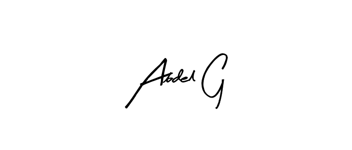 if you are searching for the best signature style for your name Abdel G. so please give up your signature search. here we have designed multiple signature styles  using Arty Signature. Abdel G signature style 8 images and pictures png