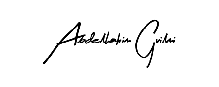 Looking for an artistic signature for Abdelhakim Guilmi? The Arty Signature calligraphy style gives a sophisticated flow suitable for business cards and emails. Abdelhakim Guilmi signature style 8 images and pictures png