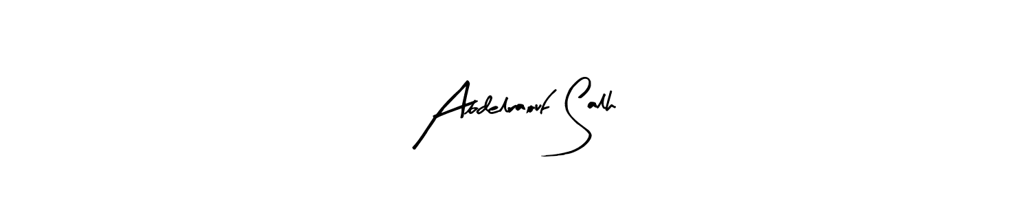 Make a beautiful signature design for name Abdelraouf Salh. With this signature (Arty Signature) style, you can create a handwritten signature for free. Abdelraouf Salh signature style 8 images and pictures png