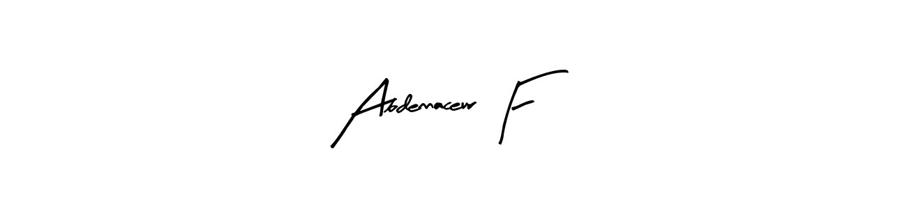 It looks lik you need a new signature style for name Abdennaceur F. Design unique handwritten (Arty Signature) signature with our free signature maker in just a few clicks. Abdennaceur F signature style 8 images and pictures png