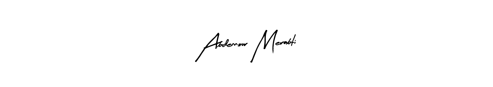 Use a signature maker to create a handwritten signature online. With this signature software, you can design (Arty Signature) your own signature for name Abdennour Merabti. Abdennour Merabti signature style 8 images and pictures png