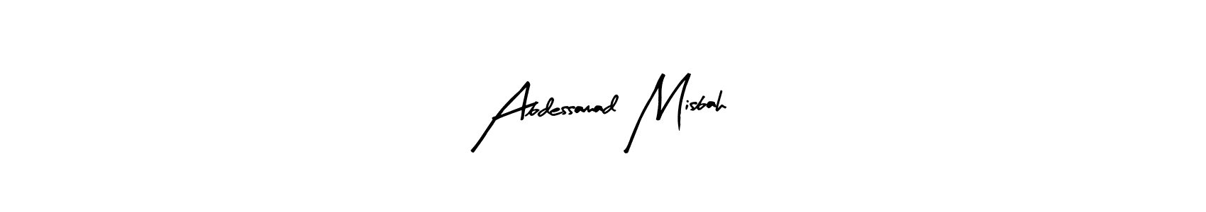 Arty Signature is a professional signature style that is perfect for those who want to add a touch of class to their signature. It is also a great choice for those who want to make their signature more unique. Get Abdessamad Misbah name to fancy signature for free. Abdessamad Misbah signature style 8 images and pictures png