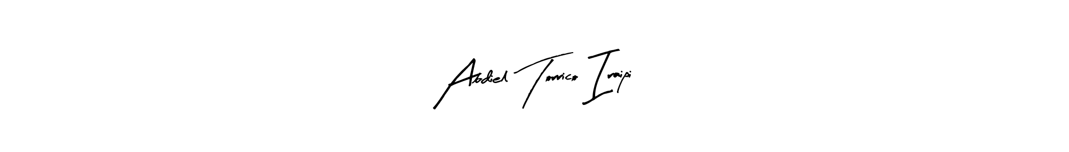 Similarly Arty Signature is the best handwritten signature design. Signature creator online .You can use it as an online autograph creator for name Abdiel Torrico Iraipi. Abdiel Torrico Iraipi signature style 8 images and pictures png