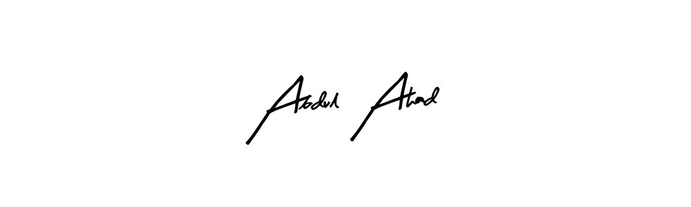 How to make Abdul Ahad name signature. Use Arty Signature style for creating short signs online. This is the latest handwritten sign. Abdul Ahad signature style 8 images and pictures png