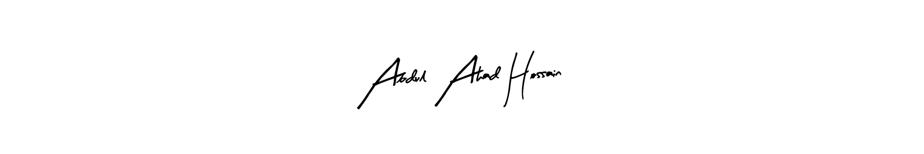 Similarly Arty Signature is the best handwritten signature design. Signature creator online .You can use it as an online autograph creator for name Abdul Ahad Hossain. Abdul Ahad Hossain signature style 8 images and pictures png