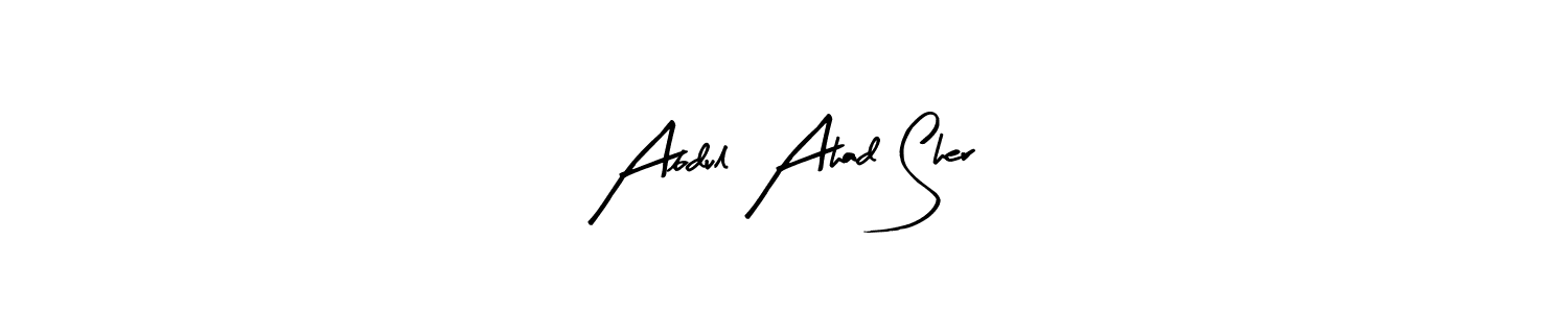 Design your own signature with our free online signature maker. With this signature software, you can create a handwritten (Arty Signature) signature for name Abdul Ahad Sher. Abdul Ahad Sher signature style 8 images and pictures png