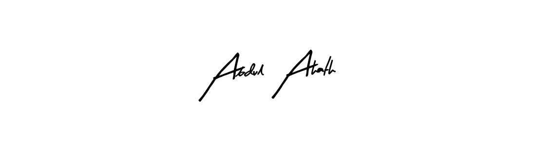 Use a signature maker to create a handwritten signature online. With this signature software, you can design (Arty Signature) your own signature for name Abdul Ahath. Abdul Ahath signature style 8 images and pictures png