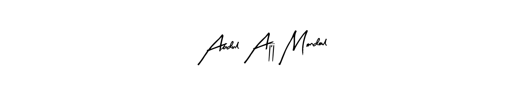 Make a short Abdul Ajij Mondal signature style. Manage your documents anywhere anytime using Arty Signature. Create and add eSignatures, submit forms, share and send files easily. Abdul Ajij Mondal signature style 8 images and pictures png