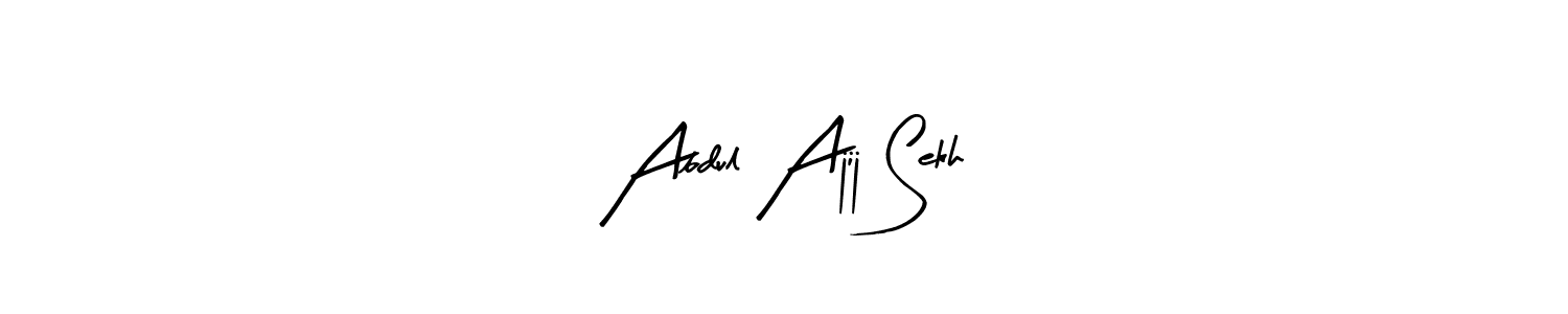 Design your own signature with our free online signature maker. With this signature software, you can create a handwritten (Arty Signature) signature for name Abdul Ajij Sekh. Abdul Ajij Sekh signature style 8 images and pictures png