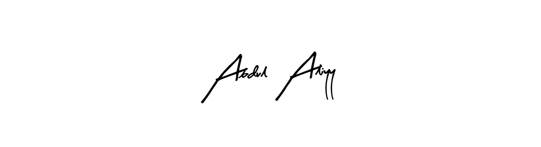 Use a signature maker to create a handwritten signature online. With this signature software, you can design (Arty Signature) your own signature for name Abdul Aliyy. Abdul Aliyy signature style 8 images and pictures png