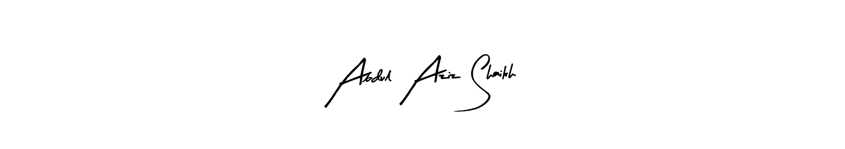 Similarly Arty Signature is the best handwritten signature design. Signature creator online .You can use it as an online autograph creator for name Abdul Aziz Shaikh. Abdul Aziz Shaikh signature style 8 images and pictures png