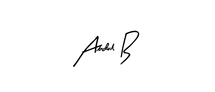 Design your own signature with our free online signature maker. With this signature software, you can create a handwritten (Arty Signature) signature for name Abdul B. Abdul B signature style 8 images and pictures png