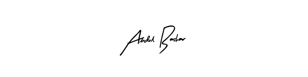 Arty Signature is a professional signature style that is perfect for those who want to add a touch of class to their signature. It is also a great choice for those who want to make their signature more unique. Get Abdul Bashar name to fancy signature for free. Abdul Bashar signature style 8 images and pictures png