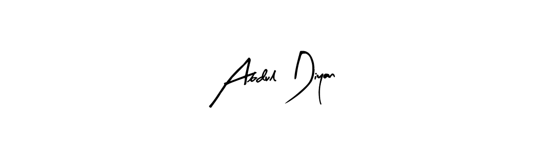 Make a beautiful signature design for name Abdul Diyan. With this signature (Arty Signature) style, you can create a handwritten signature for free. Abdul Diyan signature style 8 images and pictures png