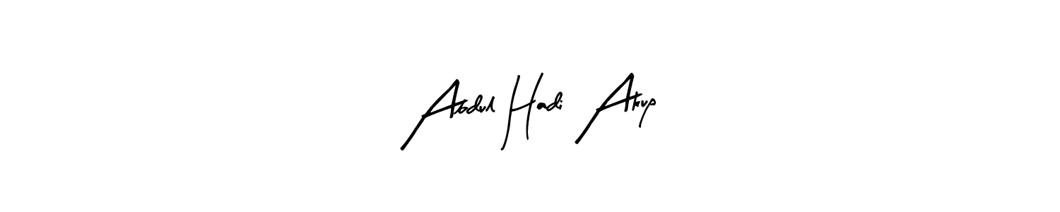 Make a beautiful signature design for name Abdul Hadi Akup. With this signature (Arty Signature) style, you can create a handwritten signature for free. Abdul Hadi Akup signature style 8 images and pictures png