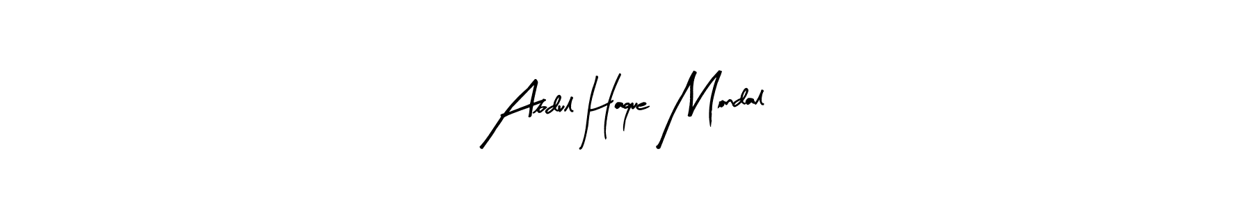 Similarly Arty Signature is the best handwritten signature design. Signature creator online .You can use it as an online autograph creator for name Abdul Haque Mondal. Abdul Haque Mondal signature style 8 images and pictures png