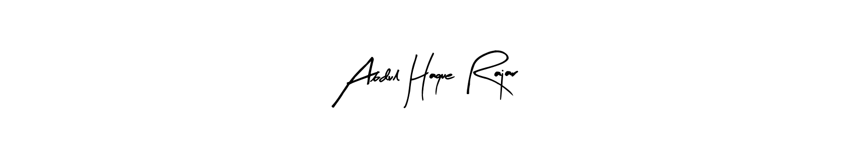 Use a signature maker to create a handwritten signature online. With this signature software, you can design (Arty Signature) your own signature for name Abdul Haque Rajar. Abdul Haque Rajar signature style 8 images and pictures png