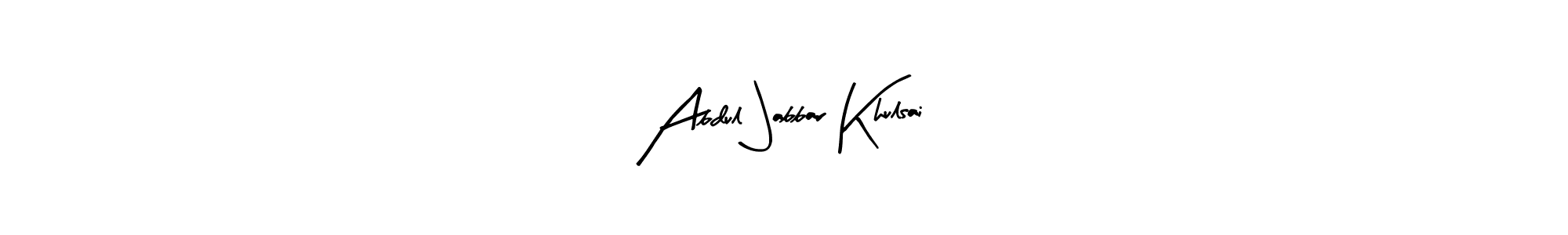 The best way (Arty Signature) to make a short signature is to pick only two or three words in your name. The name Abdul Jabbar Khulsai include a total of six letters. For converting this name. Abdul Jabbar Khulsai signature style 8 images and pictures png