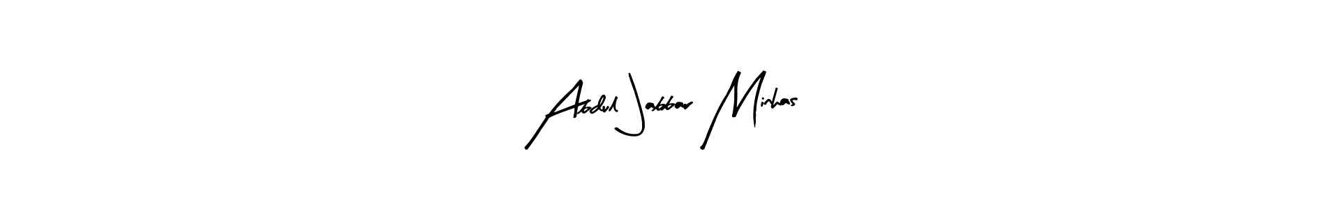 Arty Signature is a professional signature style that is perfect for those who want to add a touch of class to their signature. It is also a great choice for those who want to make their signature more unique. Get Abdul Jabbar Minhas name to fancy signature for free. Abdul Jabbar Minhas signature style 8 images and pictures png