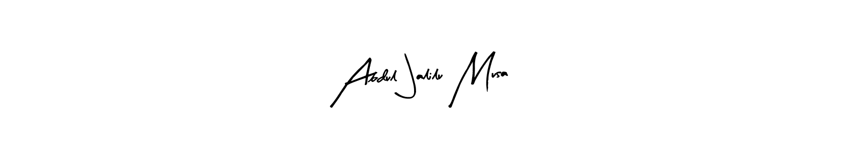 It looks lik you need a new signature style for name Abdul Jalilu Musa. Design unique handwritten (Arty Signature) signature with our free signature maker in just a few clicks. Abdul Jalilu Musa signature style 8 images and pictures png