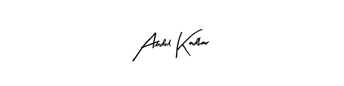 Arty Signature is a professional signature style that is perfect for those who want to add a touch of class to their signature. It is also a great choice for those who want to make their signature more unique. Get Abdul Kadhar name to fancy signature for free. Abdul Kadhar signature style 8 images and pictures png