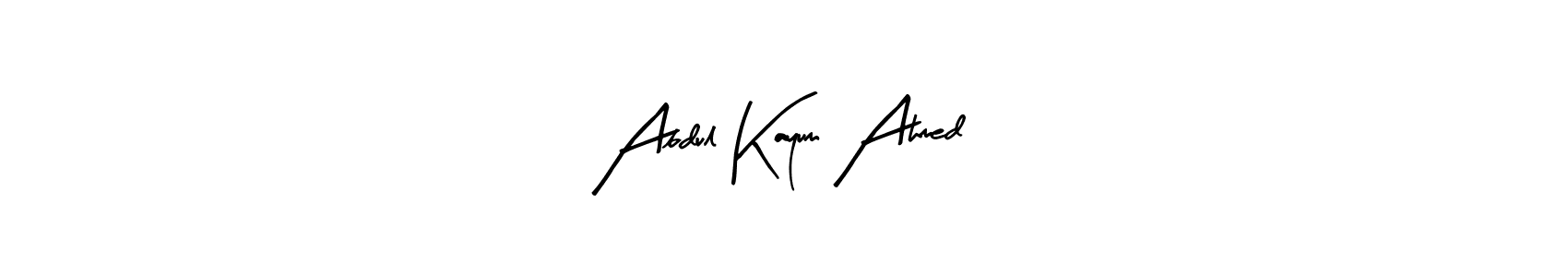 Arty Signature is a professional signature style that is perfect for those who want to add a touch of class to their signature. It is also a great choice for those who want to make their signature more unique. Get Abdul Kayum Ahmed name to fancy signature for free. Abdul Kayum Ahmed signature style 8 images and pictures png