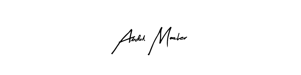 The best way (Arty Signature) to make a short signature is to pick only two or three words in your name. The name Abdul Mazher include a total of six letters. For converting this name. Abdul Mazher signature style 8 images and pictures png