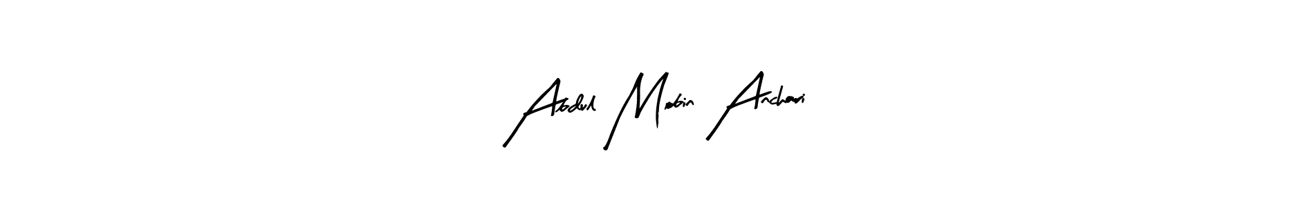if you are searching for the best signature style for your name Abdul Mobin Anchari. so please give up your signature search. here we have designed multiple signature styles  using Arty Signature. Abdul Mobin Anchari signature style 8 images and pictures png