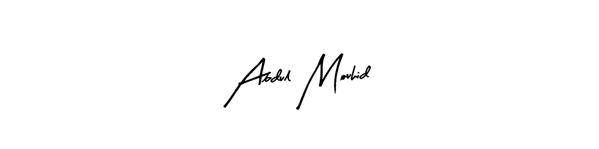 Use a signature maker to create a handwritten signature online. With this signature software, you can design (Arty Signature) your own signature for name Abdul Mouhid. Abdul Mouhid signature style 8 images and pictures png